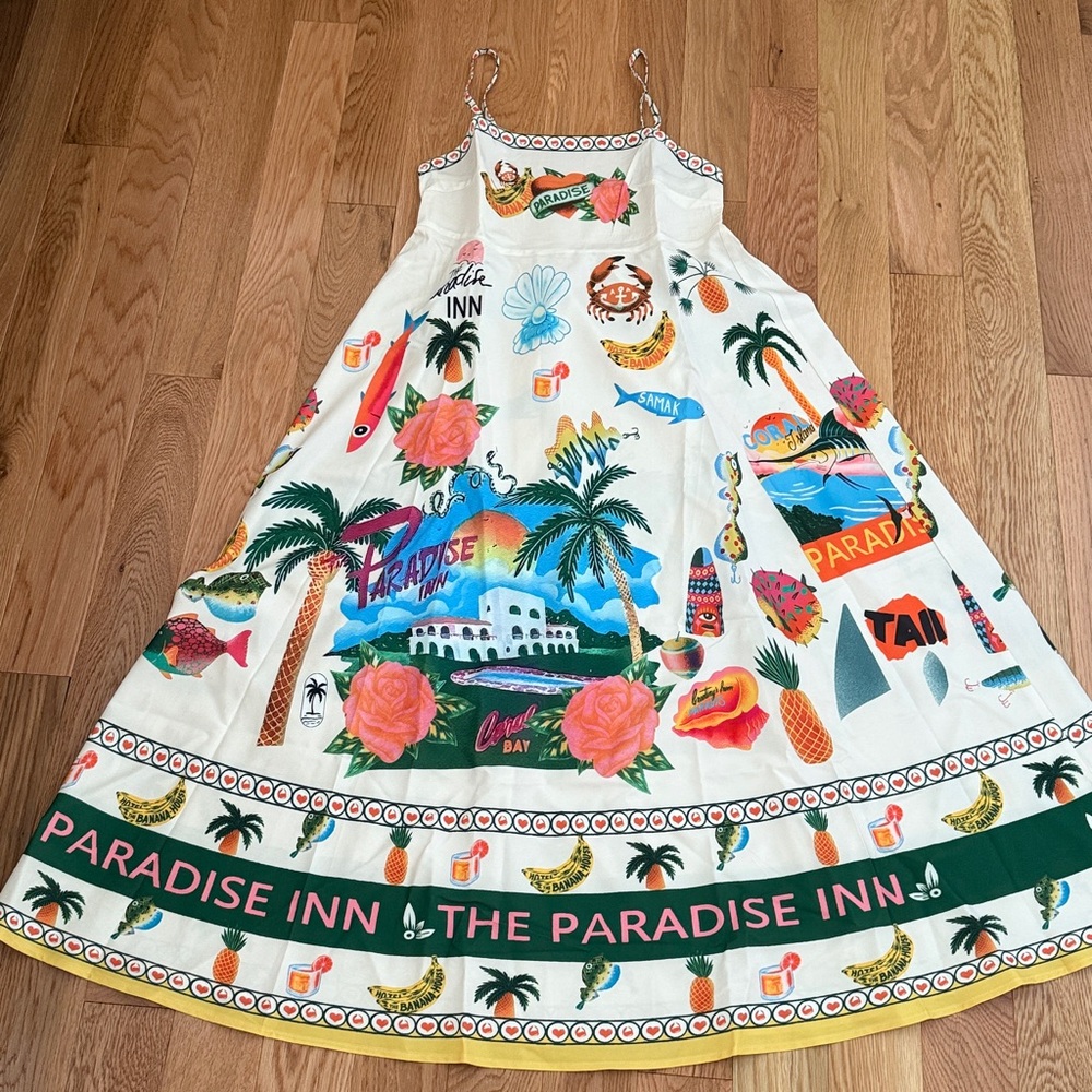 NWOT Tropical Print Maxi Dress